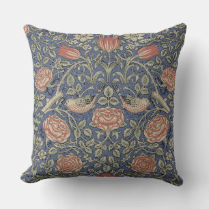 Coussin William Morris Tudor Fond d'écran Rose