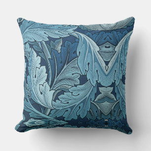 Coussin William Morris Vintage Acanthus Foliage bleu