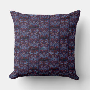 Coussin William Morris Vintage Broderie textile florale