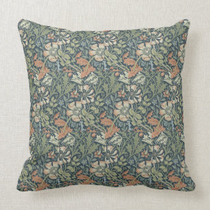 Coussin William Morris Vintage Floral Rose Green Compton