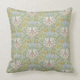 Coussin William Morris Vintage Floral rose Myrtle vert