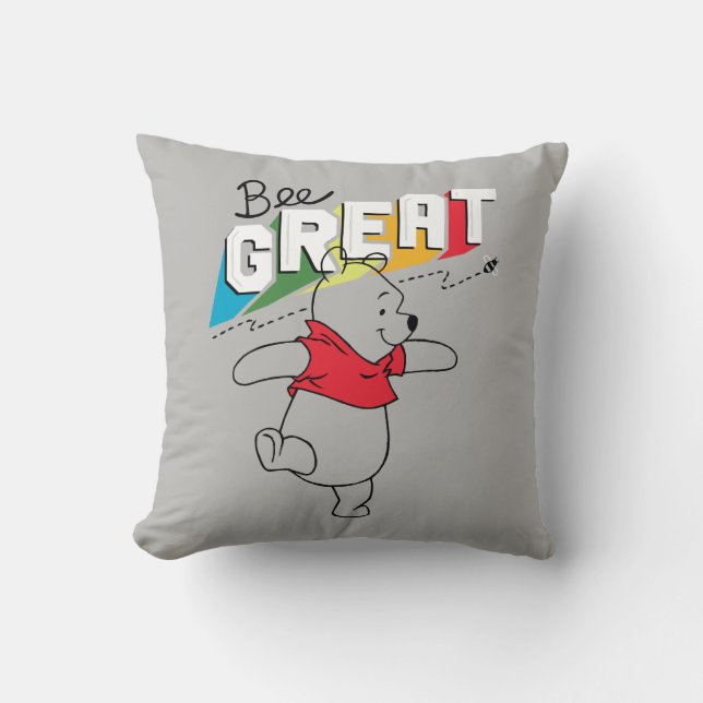 Coussin Winnie l'Ourson| Abeille grande (Recto)