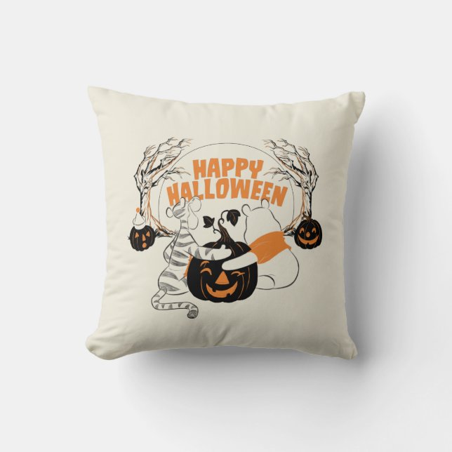 Coussin Winnie l'Ourson & Eeyore | Bonne Halloween (Recto)