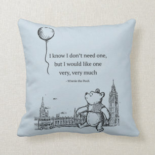 Coussin Winnie l'Ourson  Je sais que je n'ai pas besoin d'