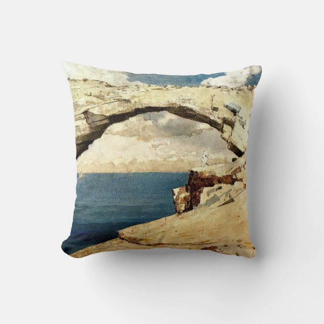 Coussin Winslow Homer - Fenêtres en verre (Recto)