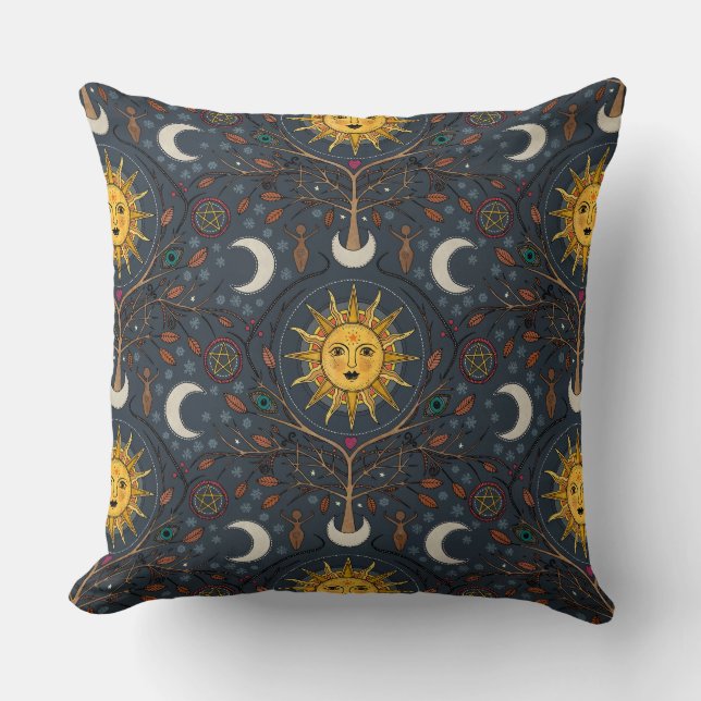 Coussin winter sun indigo (Recto)