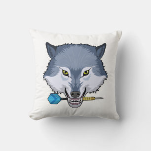 Coussin Wolf aux fléchettes avec Dart