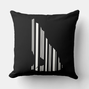 Coussin WOLF BAR CODE Modèle de code-barres Howl