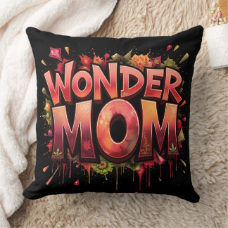 Coussin Wonder Mom Citer Fleurs Fête des mères