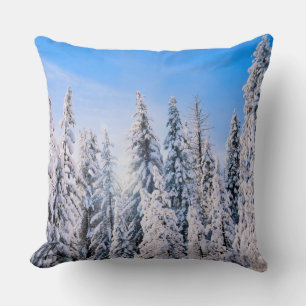 Coussin Wonderland Pine Trees en Neige