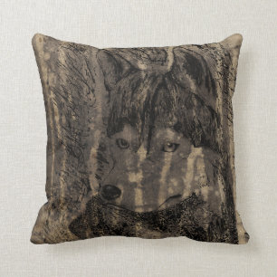 Coussin Woods et Wolf