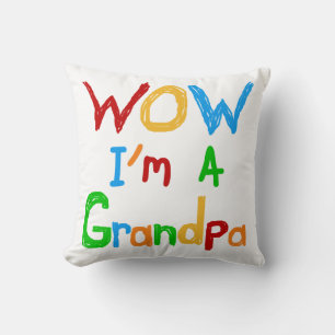 Coussin WOW Je suis un grand-père T-shirts et cadeaux