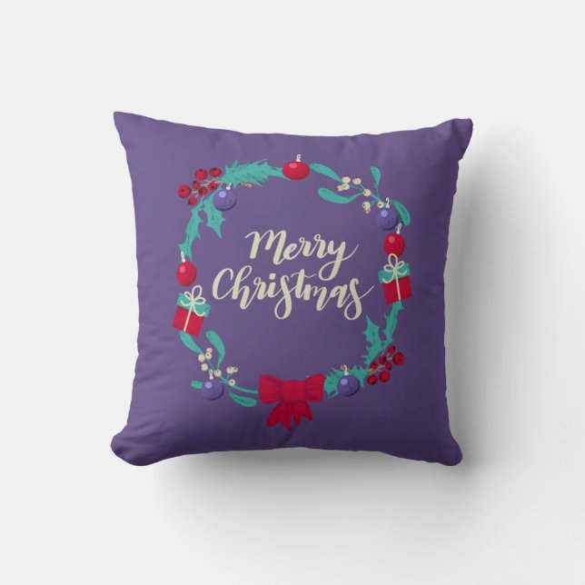 Coussin Wreath de Noël (Recto)