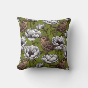 Coussin Wrens in the white anemone garden