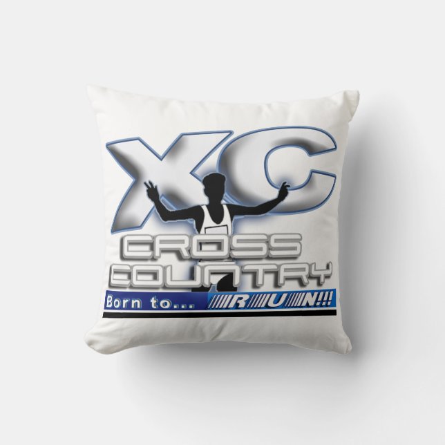 COUSSIN XC NÉ POUR COURIR LE LOGO DE PAYS CROISÉ (Recto)