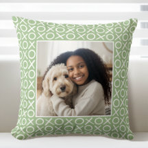 XOXO Hugs & Kisses 2 Custom Photo Green Modern