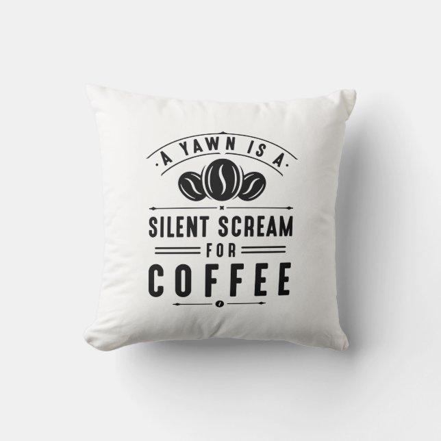 Coussin Yawn café (Recto)