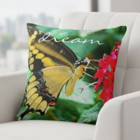 Yellow Black Butterfly Photo Dream Script coloré