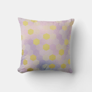Coussin Yellow Gold Purple Lilac Honeycumb IT- DESIGN