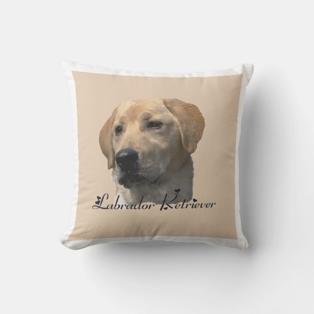 Coussin Yellow Labrador Retriever (Recto)