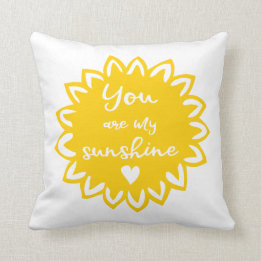 Coussin Yellow You Are My Sunshine - Ajouter une photo et 