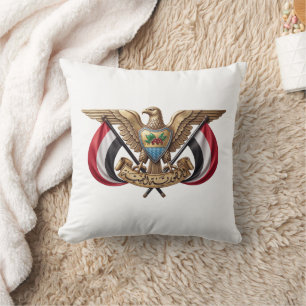 Coussin Yémen pays manteau armoiries symbole emblème drape