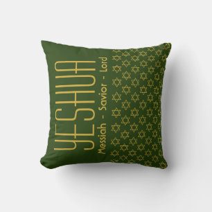 Coussin YESHUA Messiah Sauveur Seigneur Custom Modern GREE