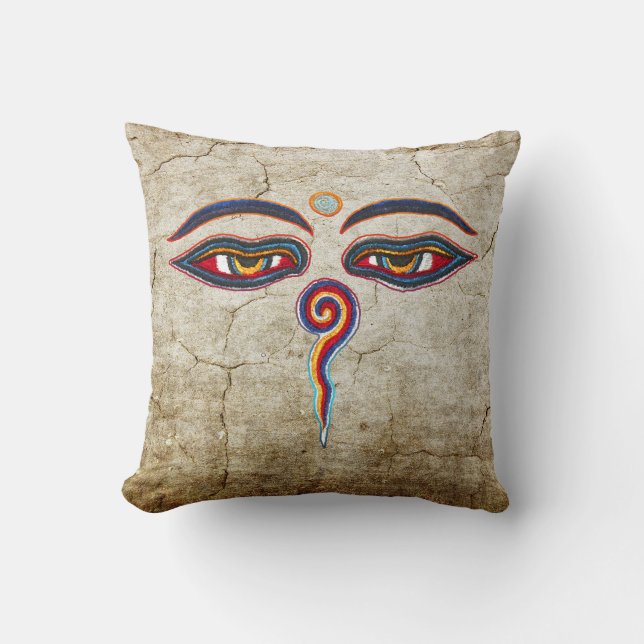Coussin Yeux de der Weisheit de Bouddha/Augen (Recto)
