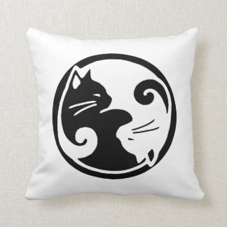 Coussin Yin Yang Chats 16x16" Pilote