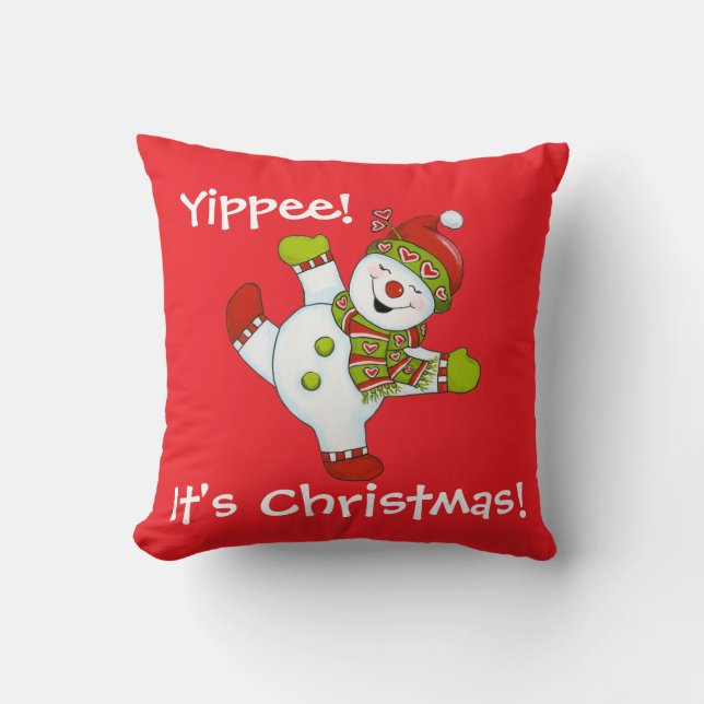 Coussin Yippee !C'est Noël ! (Recto)