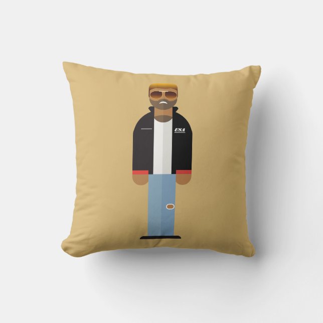 Coussin Yog – Retro Pop Icon Throw Pillow (Recto)