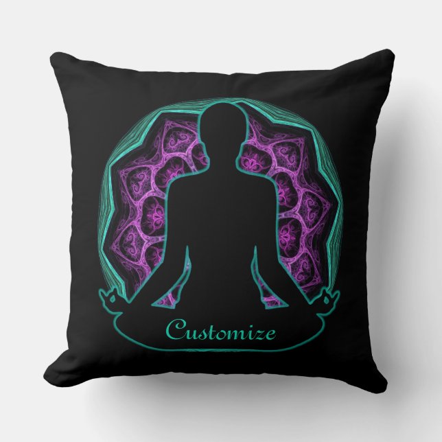 Coussin Yoga Mandala personnalisé (Recto)