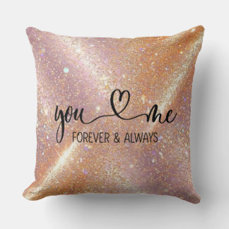 Coussin You Me Forever and Always Glitter Romantic