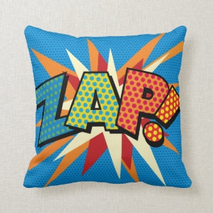 Coussin ZAP POW Amusant Rétro Bande Dessinée Pop Art