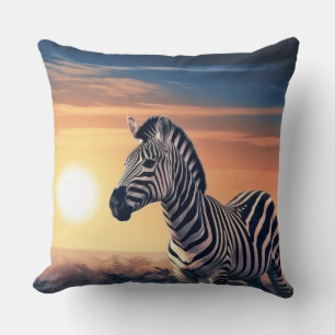 Coussin Zebra Animal Wilderness Mur Art coloré