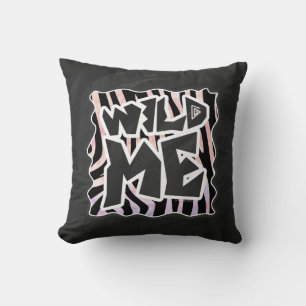 Coussin Zebra Black and Pink Wild me