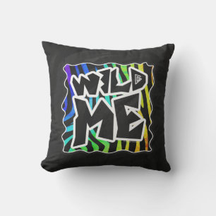 Coussin Zebra Black et Rainbow Wild Me