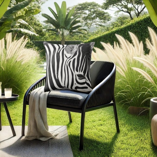 Coussin Zebra fermer l'art moderne (Créateur téléchargé)