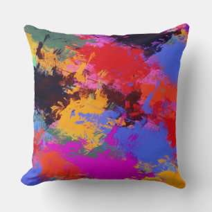 Coussin Zèbre peint