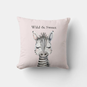 Coussin Zèbre Rose Sauvage & Sucré