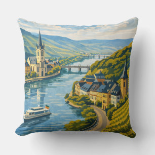 Coussin Zell Allemagne Art de Voyage Vintage