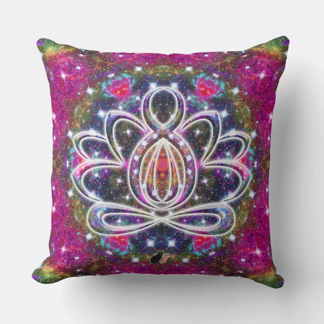 Coussin Zen Lotus atmosphérique (Recto)