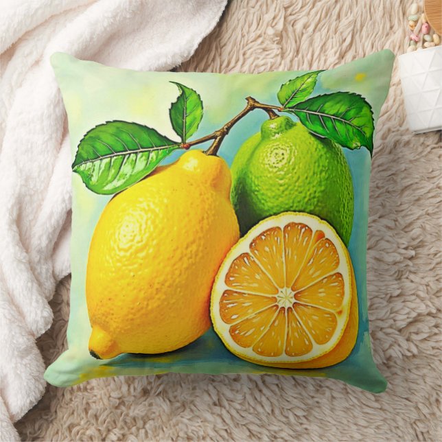 Coussin Zesty Citrus Burst Sunshine Design (Couverture)