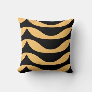 Coussin Zig lignes de zag avec motif or
