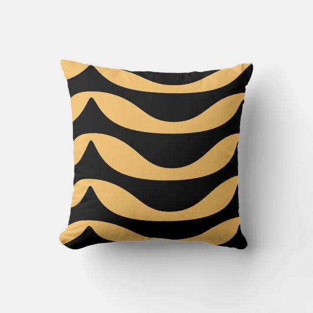 Coussin Zig lignes de zag avec motif or (Recto)