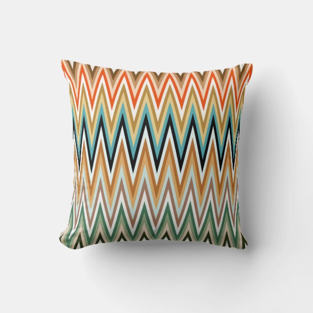 Coussin Zigzag Multicolor Motif (Recto)