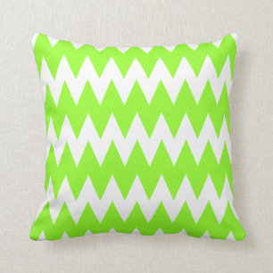 Coussin Zigzags de vert de chaux