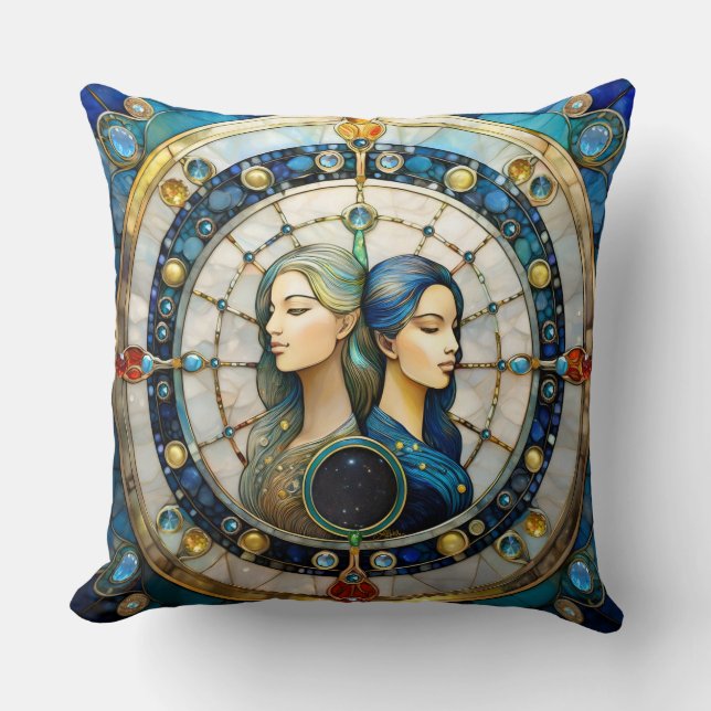 Coussin Zodiac - Gemini Les Jumeaux (Recto)