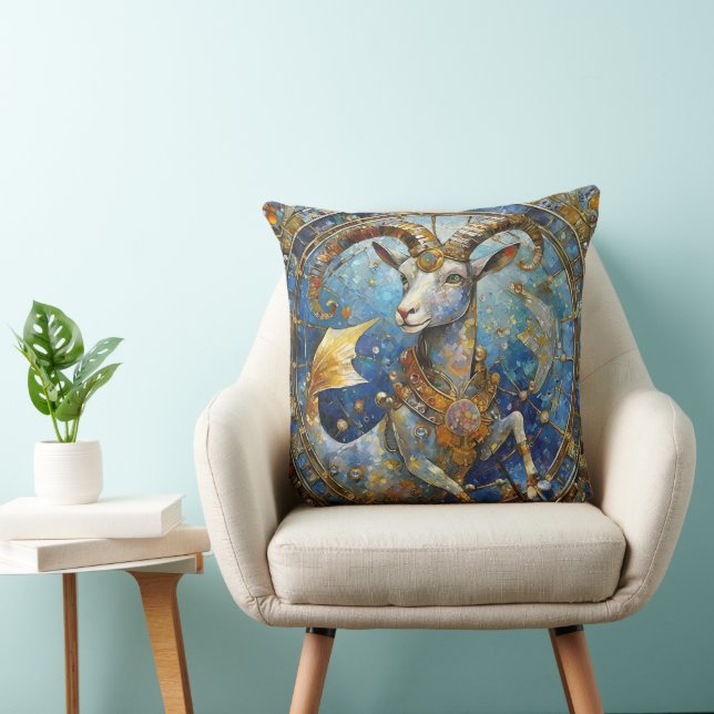 Coussin Zodiaque - Capricorne Chèvre de mer (Chaise)
