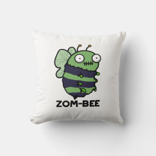 Coussin Zom-bee Drôle Halloween Zombie Bee Pun